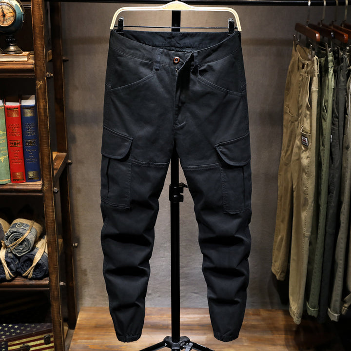Herren Cargohose mit multifunktionalen Taschen und elastischem Bund Echoarchiv