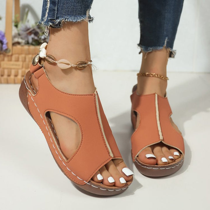 Damen Sportlich-elegante Komfort-Sandalen mit gepolstertem Fußbett und verstellbaren Klettverschlüssen – Sorelia
