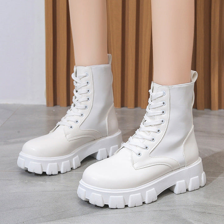 Damen Chunky Boots mit praktischem Seitentaschen-Design Echoarchiv