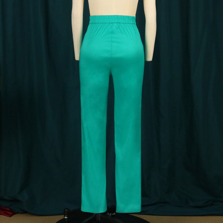 Damen elegante Hochtaillierte Stoffhose Echo Archiv