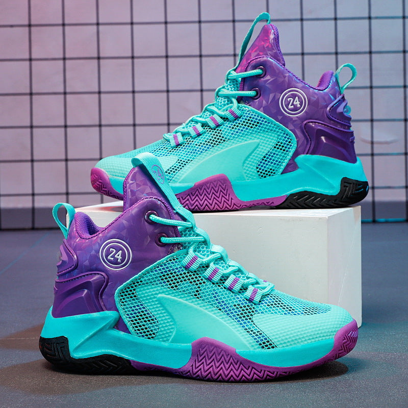 Herren Basketball-High-Top Sneaker mit geometrischem Struktur-Obermaterial und griffiger Herringbone-Sohle Echoarchiv