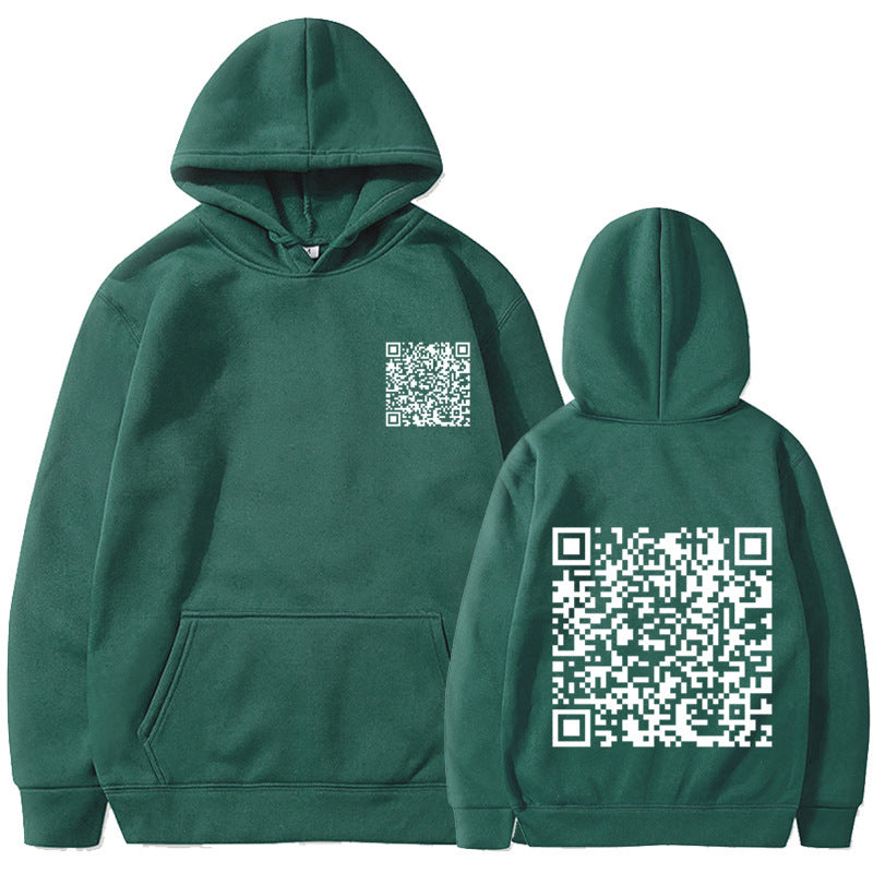 Damen Sportlicher Kapuzenpullover mit QR-Code Echoarchiv