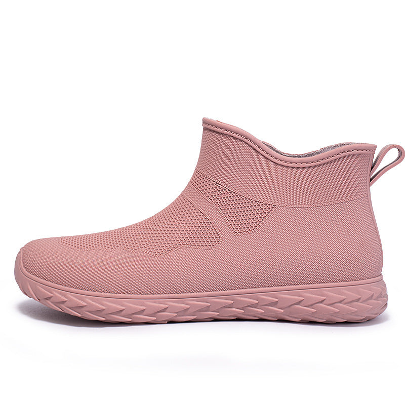 Damen Elastischer Strick-Slip-On Ankle-Sneaker mit Profilsohle Echoarhiv