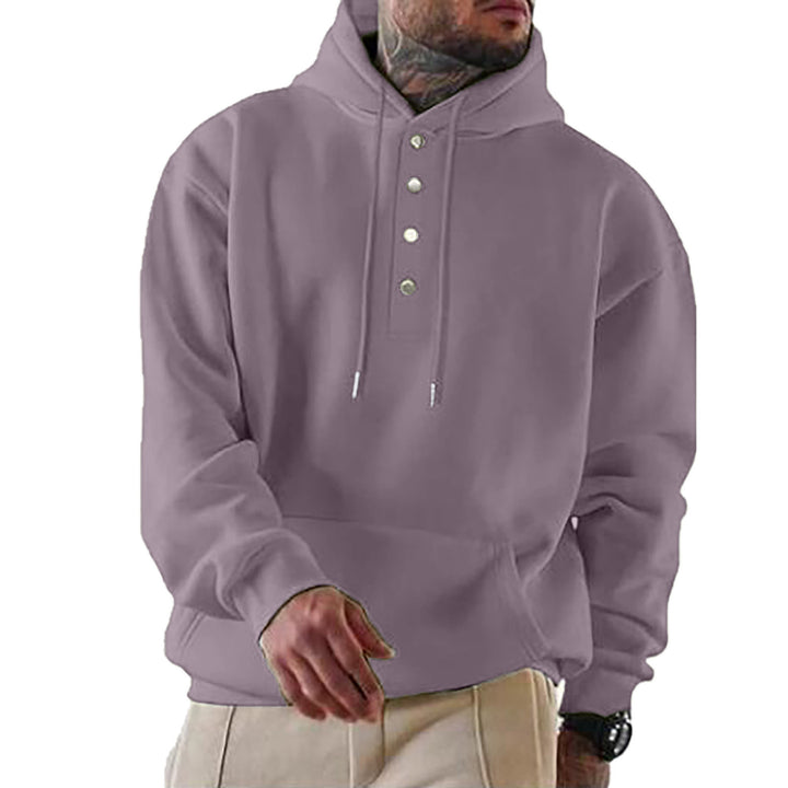 Herren Kapuzenpullover mit modischen Druckknöpfen Echoarchiv