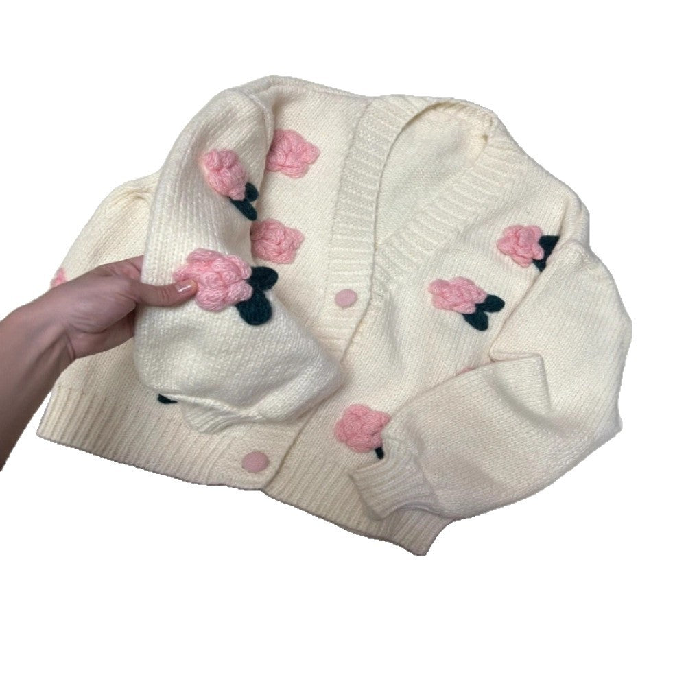 Damen Strickjacke mit Blumenmuster Echo Archiv