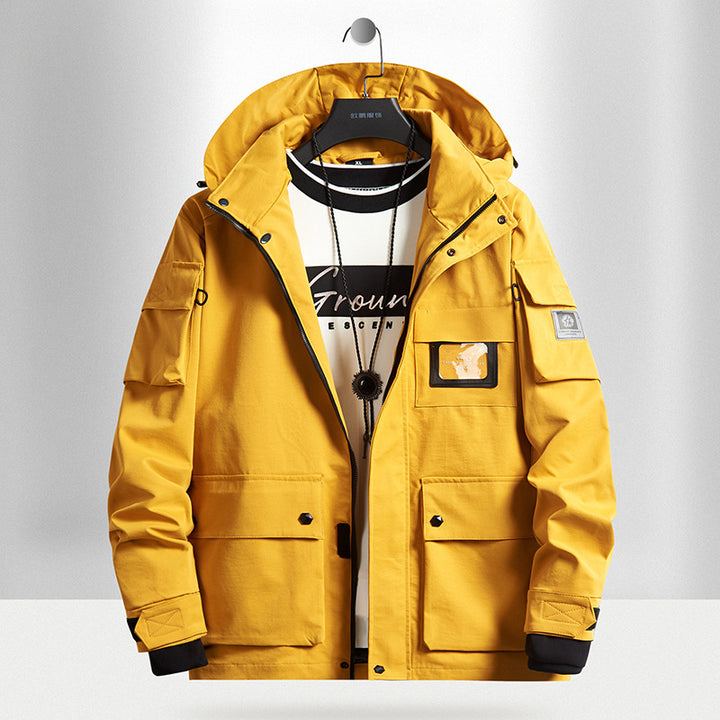 Herren Urbaner Tech-Parka mit Kapuze, Multifunktionstaschen und Thermoisolierung Echo Archiv