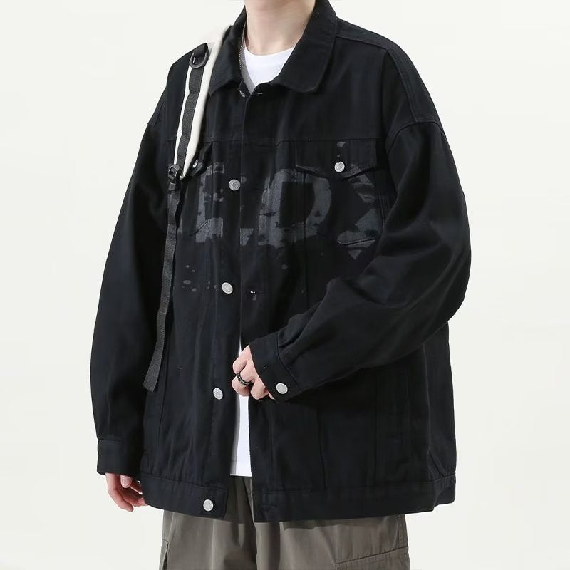 Herren Modische Denimjacke mit Brusttaschen – Denvaro