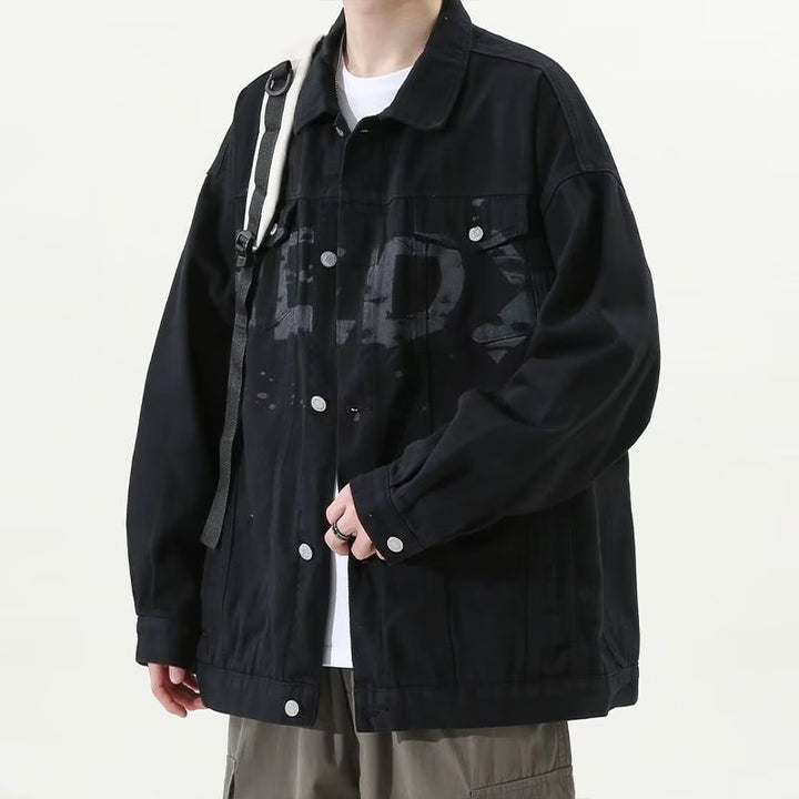 Herren Modische Denimjacke mit Brusttaschen – Denvaro