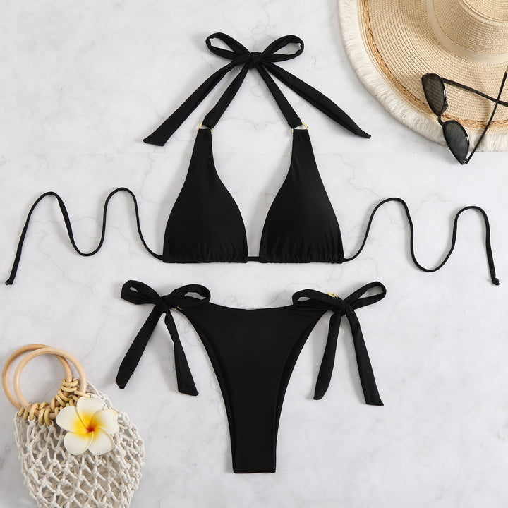 Damen Triangel-Bikini mit verstellbaren Schleifen Echo Archiv