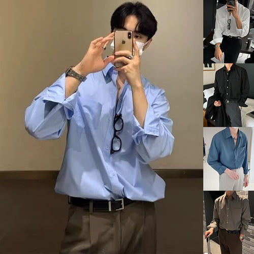 Herren Elegantes Langarmhemd mit modernem Schnitt Echoarchiv