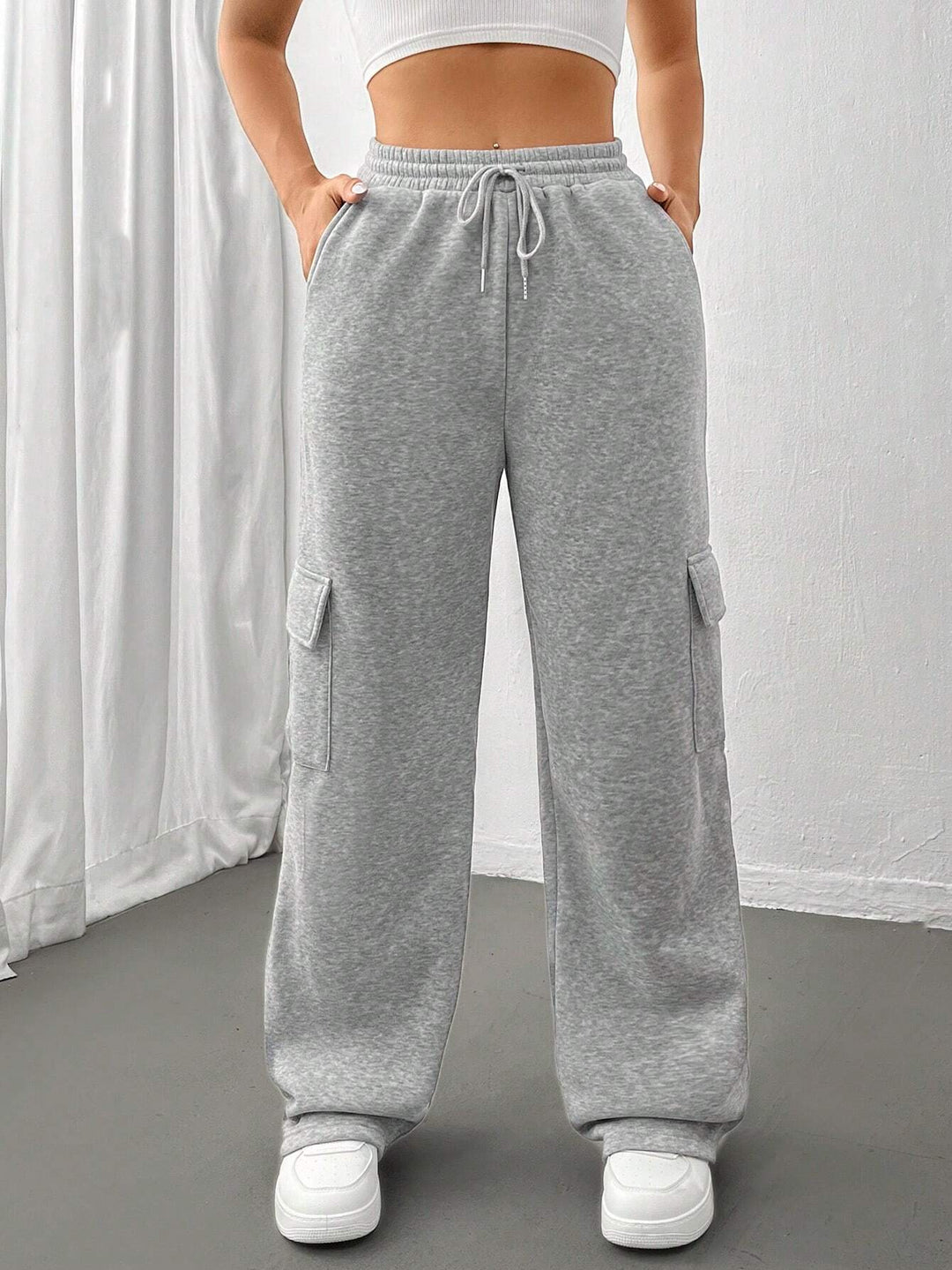 Damen Weite Cargohose im Jogger‑Stil mit Kordelzug Echo Archiv