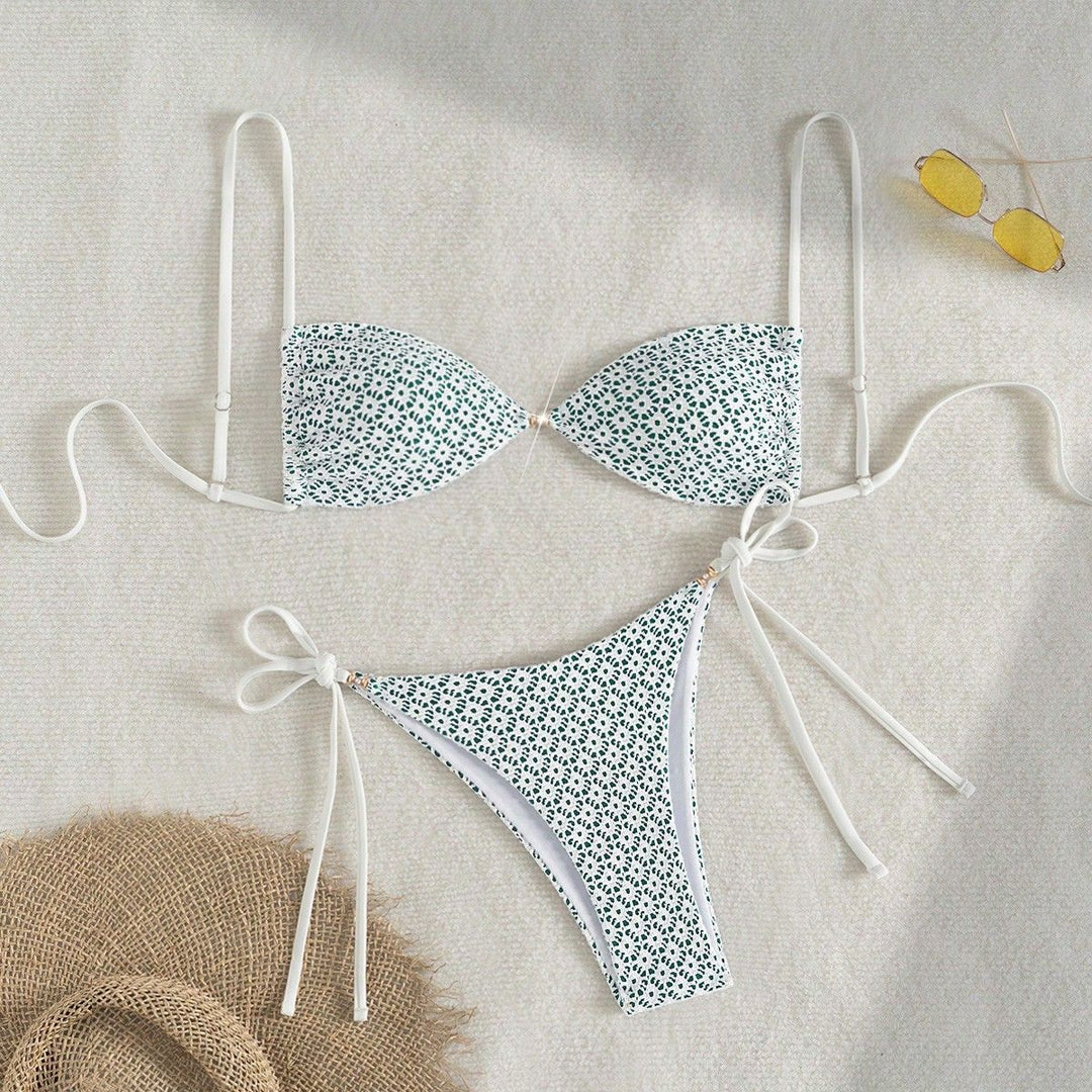 Damen Triangel-Bikini mit verspieltem Blumendruck Echo Archiv