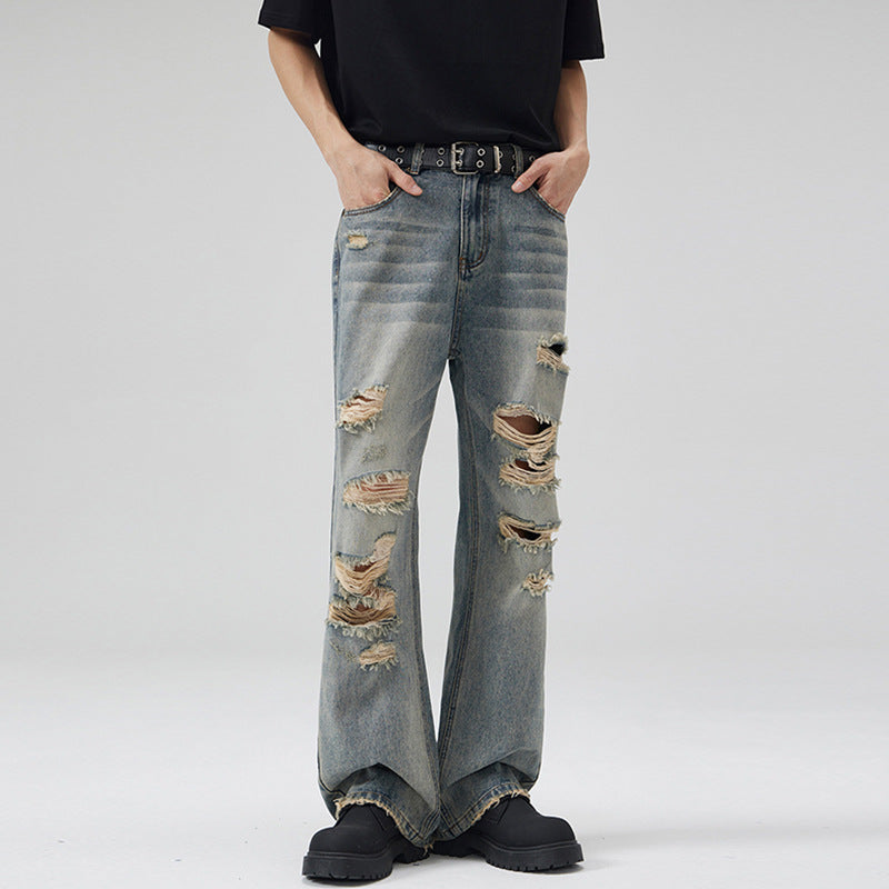 Herren Extraweitgeschnittene Destroyed-Denim-Jeans im Relaxed-Baggy-Cut Echo Archiv