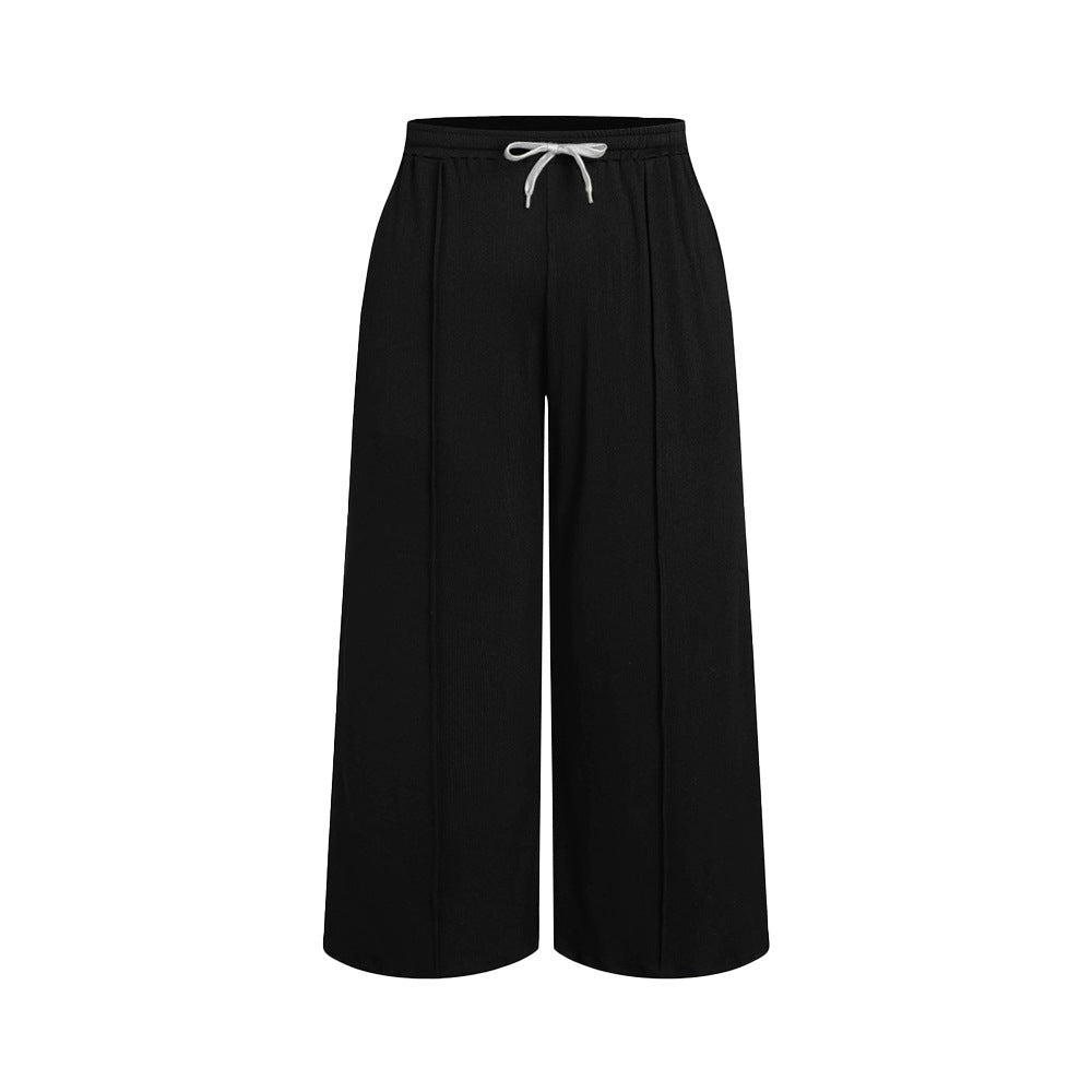 Damen weite Freizeithose mit elastischem Bund und praktischem Kordelzug Echo Archiv