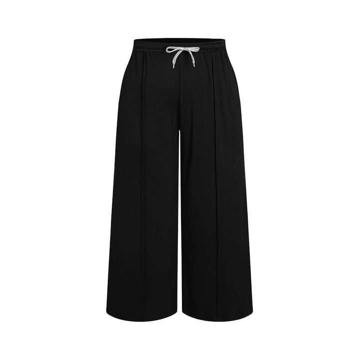 Damen weite Freizeithose mit elastischem Bund und praktischem Kordelzug Echo Archiv