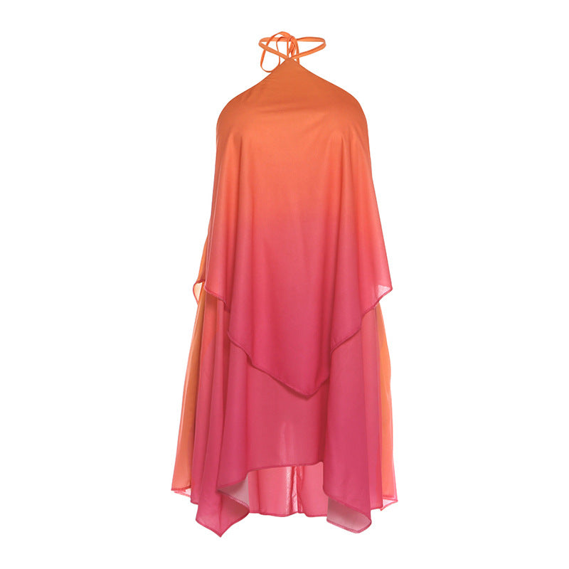 Damen luftiges, asymmetrisches Strandkleid mit Chiffon-Effekt Echo Archiv