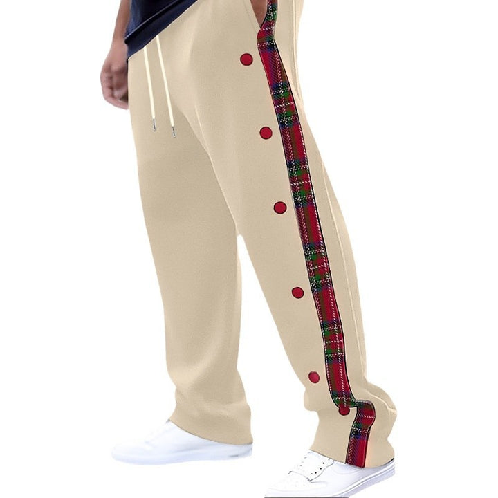 Herren gemütliche Freizeithose mit modischem Knopfdesign Echoarchiv