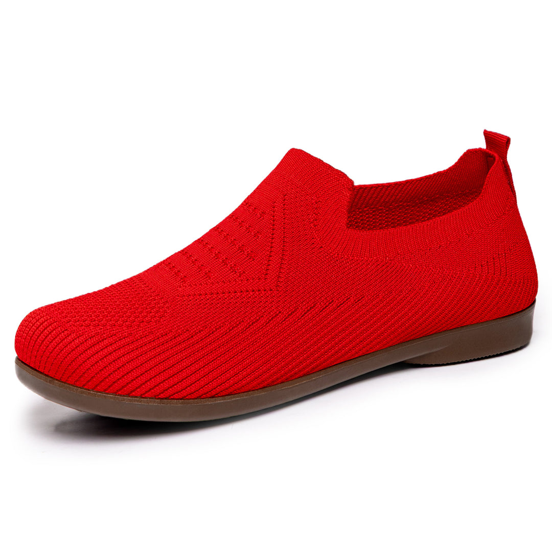 Damen nan gestrickter Komfort-Slip-On Halbschuh mit sockenähnlichem Schaft, gepolstertem Memory-Fußbett und flexibler Leichtlaufsohle Echo Archiv