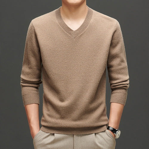 Herren feiner V-Ausschnitt Pullover Echoarchiv