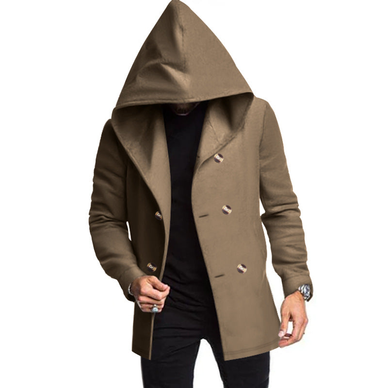 Herren Kapuzenjacke mit doppelter Knopfleiste und weich gefüttertem Innenraum Echoarchiv