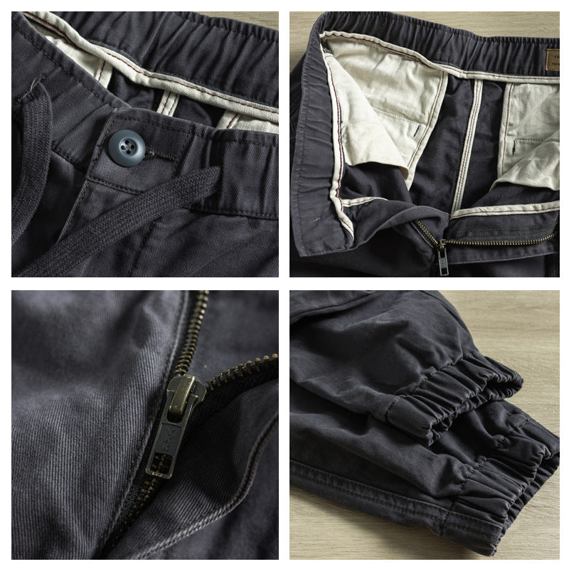 Herren Angesagte Cargo-Hosen mit Gummizug Echo Archiv
