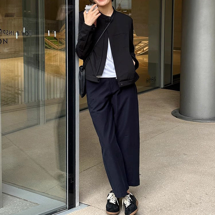 Damen urbane Übergangsjacke mit minimalistischen Details Echoarchiv