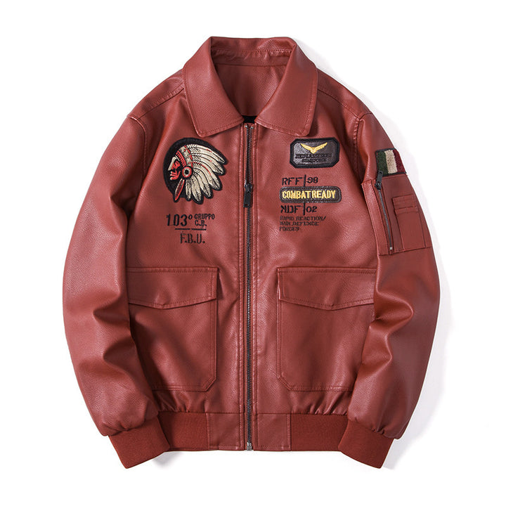 Herren Modische Bomberjacke mit bestickten Details Echo Archiv