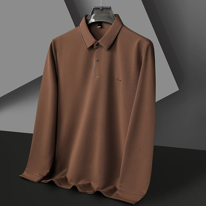 Herren Hochwertiges Langarm Poloshirt mit feuchtigkeitsregulierendem Stoff Echoarchiv