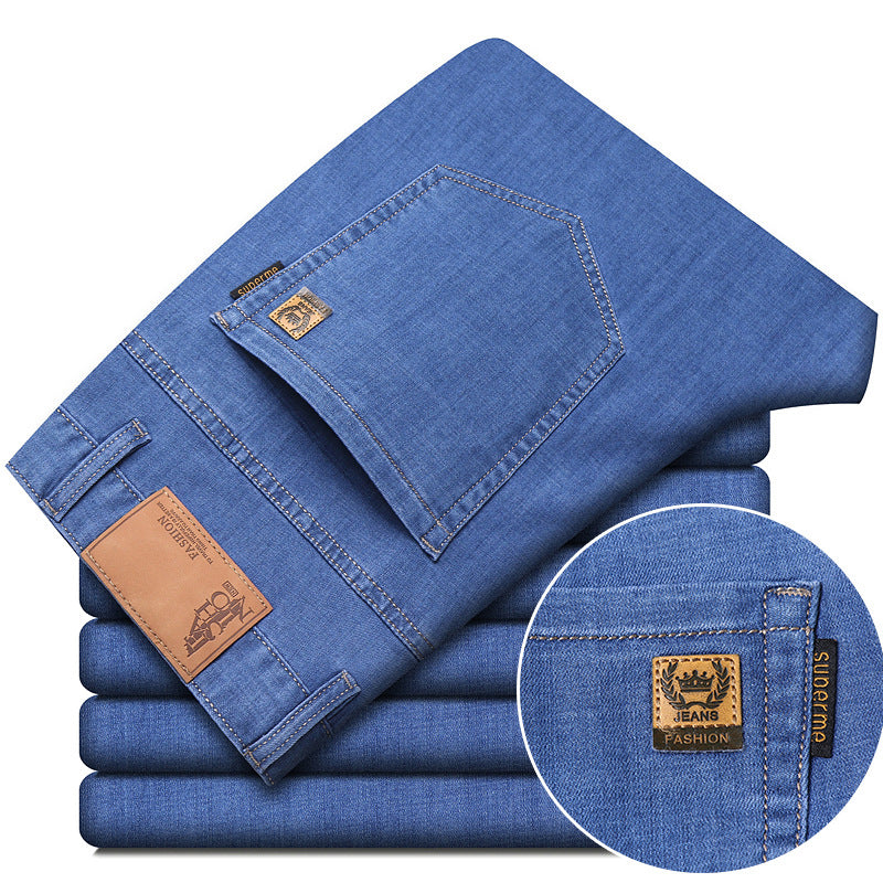 Herren hochwertige Denim-Hose mit funktionalen Taschen Echoarchiv