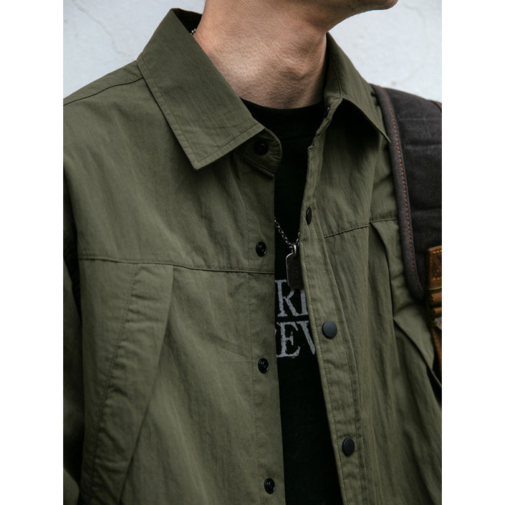 Herren Technisches Field-Overshirt im Utility-Look mit Druckknopfleiste und kastiger Passform Echoarchiv