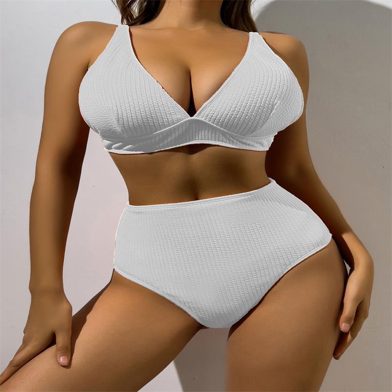 Damen Hochgeschnittener Bikini mit strukturiertem Oberteil Echo Archiv