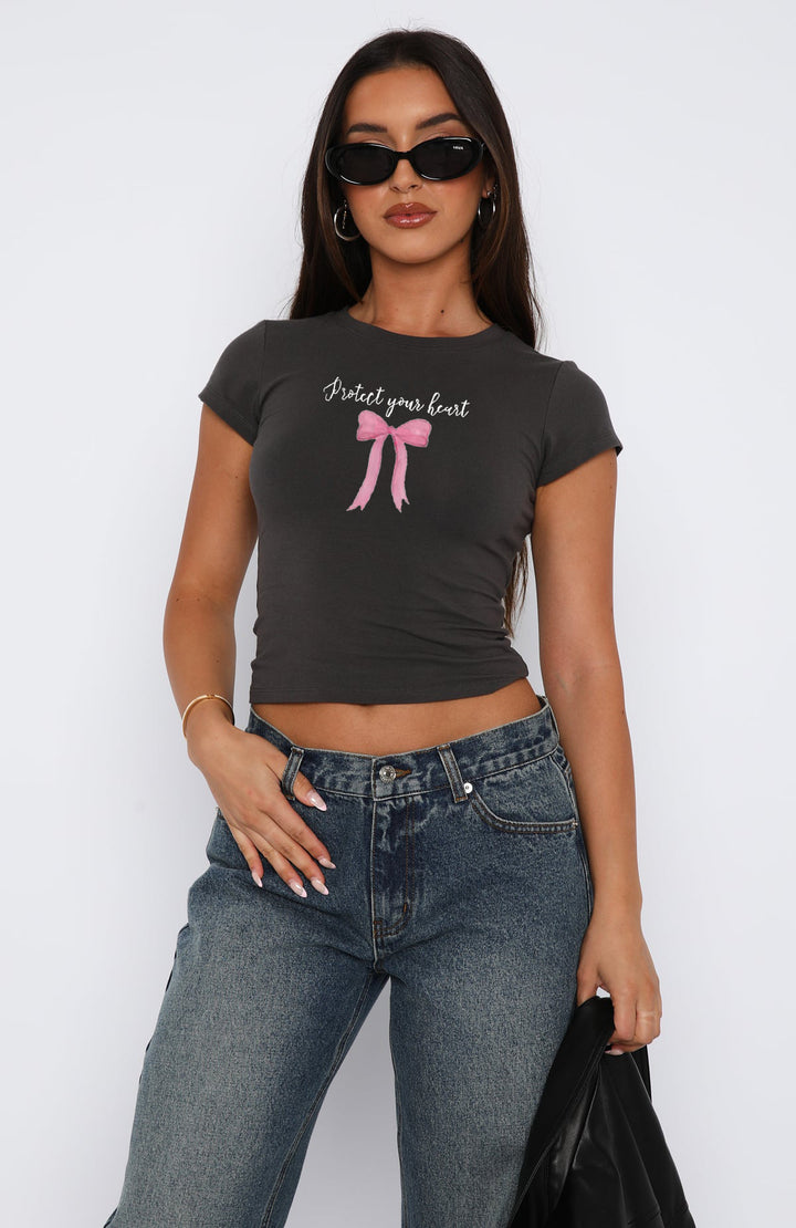 Damen bequemes Crop-Top mit modischem Druck Echo Archiv