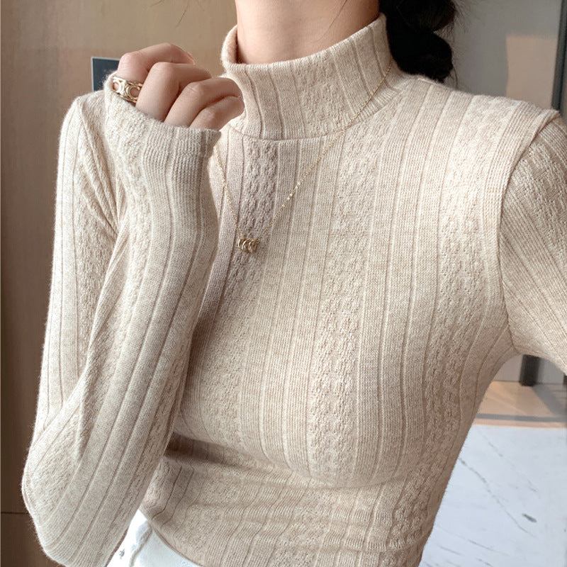 Damen Elegantes Langarm-Ripp-Oberteil Echo Archiv