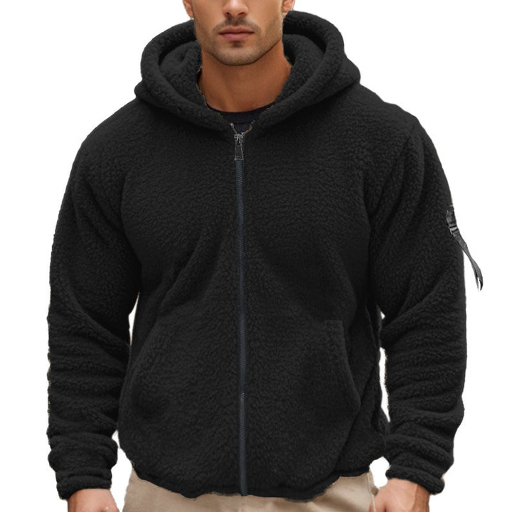Herren weicher Fleece-Hoodie mit praktischem Reißverschluss und Kapuze Echoarchiv