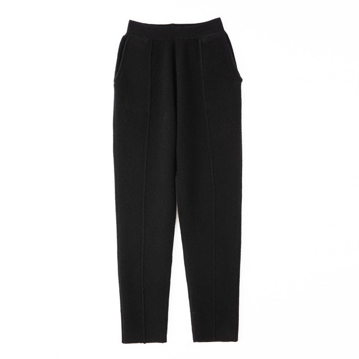 Damen Strickhose mit schmaler Beinform, elastischem Bund und Bügelfalte Echoarchiv