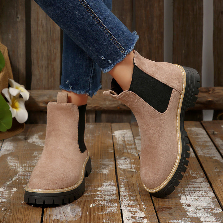 Damen nan Chelsea-Boots mit profilierter Traktorsohle und elastischen Seiteneinsätzen Echo Archiv