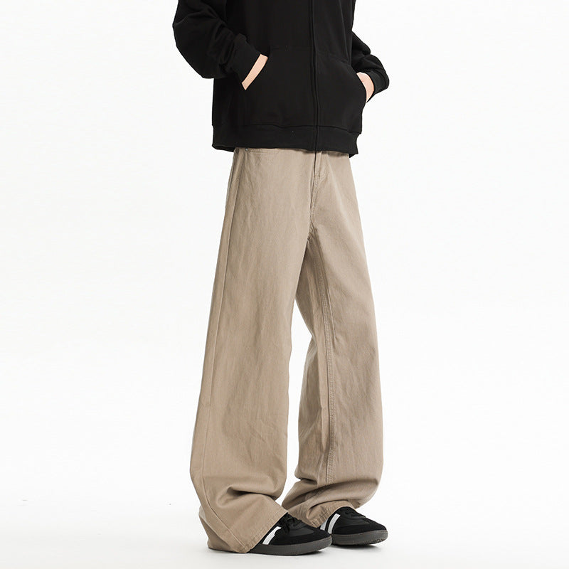 Herren weite, hochtaillierte Baumwollhose mit relaxed Fit Echo Archiv