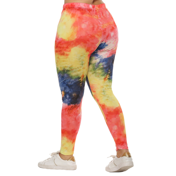 Damen farbenfrohe Leggings mit modernem Batikmuster Echo Archiv