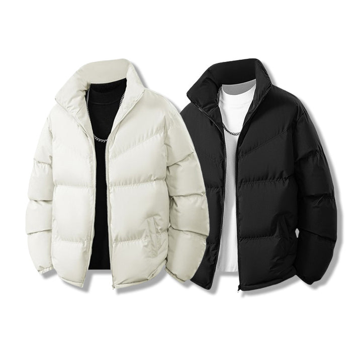 Herren Kurz gesteppte Thermo-Winterjacke mit hohem Stehkragen und winddichter Füllung Echo Archiv