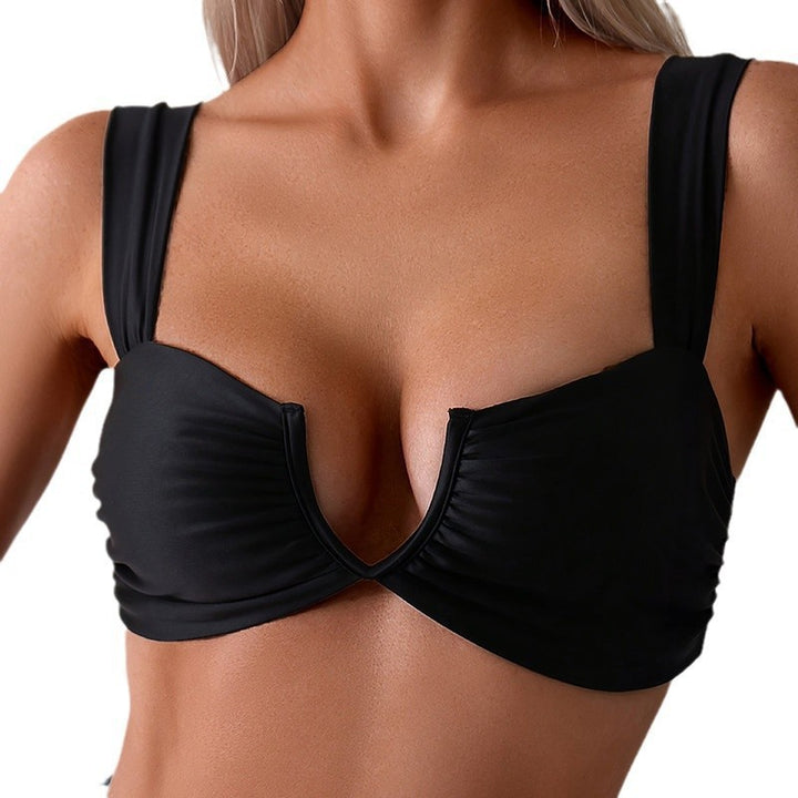 Damen Bikinioberteil mit elegantem V-Ausschnitt und breiten Trägern Echo Archiv