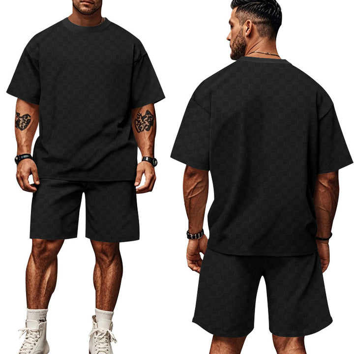 Herren lässiges Kurzarm-Set mit bequemer Passform und stylischem Design Echoarchiv