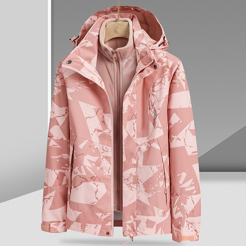 Herren Wasserabweisende Outdoor-Jacke mit integrierter Fleece-Innenjacke Echo Archiv