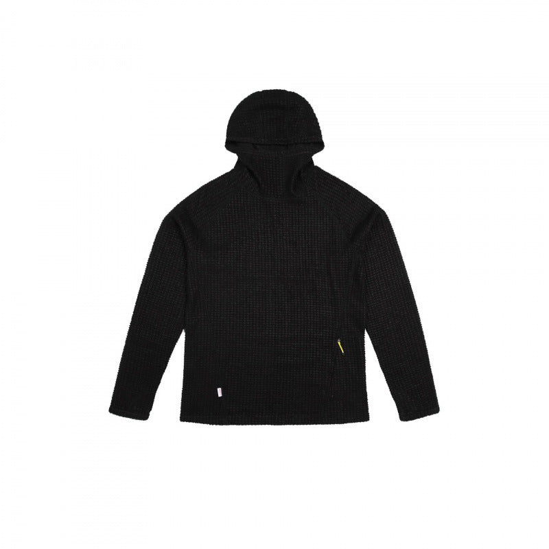 Unisex Texturierter Kapuzenpullover im Boxy‑Cut aus Waffelstrick mit Raglanärmeln und aufgesetzter Tasche Echo Archiv