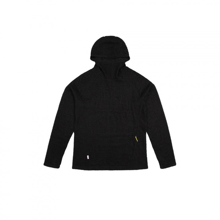 Unisex Texturierter Kapuzenpullover im Boxy‑Cut aus Waffelstrick mit Raglanärmeln und aufgesetzter Tasche Echo Archiv