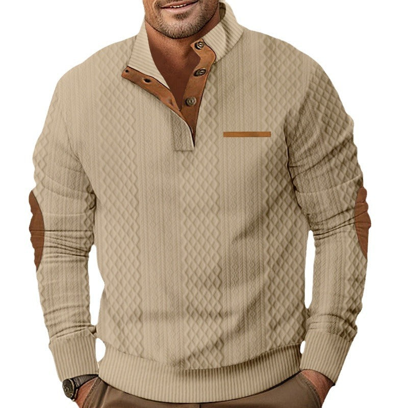 Herren Strickpullover mit strukturiertem Design und Kontrastdetails Echoarchiv