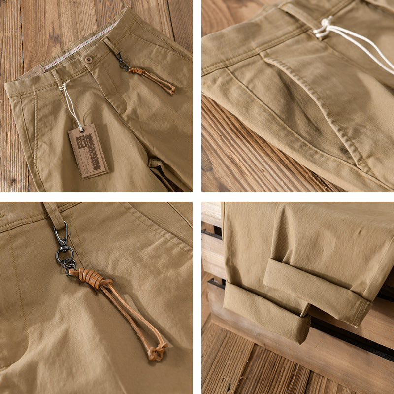 Herren Baumwoll‑Twill Chino im Relaxed‑Tapered Schnitt mit Kordelzugbund und aufgesetzten Taschen Echoarchiv