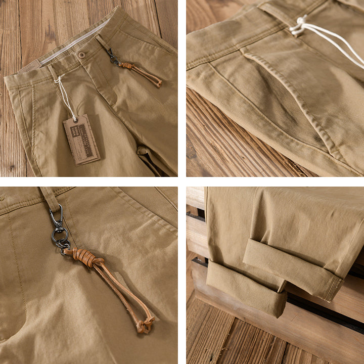 Herren Baumwoll‑Twill Chino im Relaxed‑Tapered Schnitt mit Kordelzugbund und aufgesetzten Taschen Echoarchiv