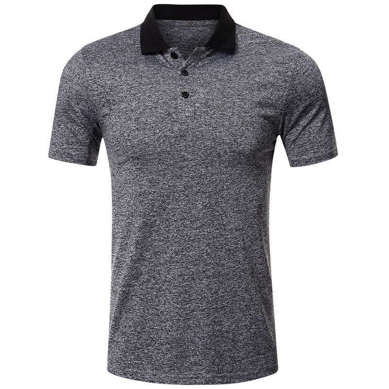 Herren kurzärmliges Poloshirt mit strukturiertem Gewebe und Kontrastkragen Echoarchiv