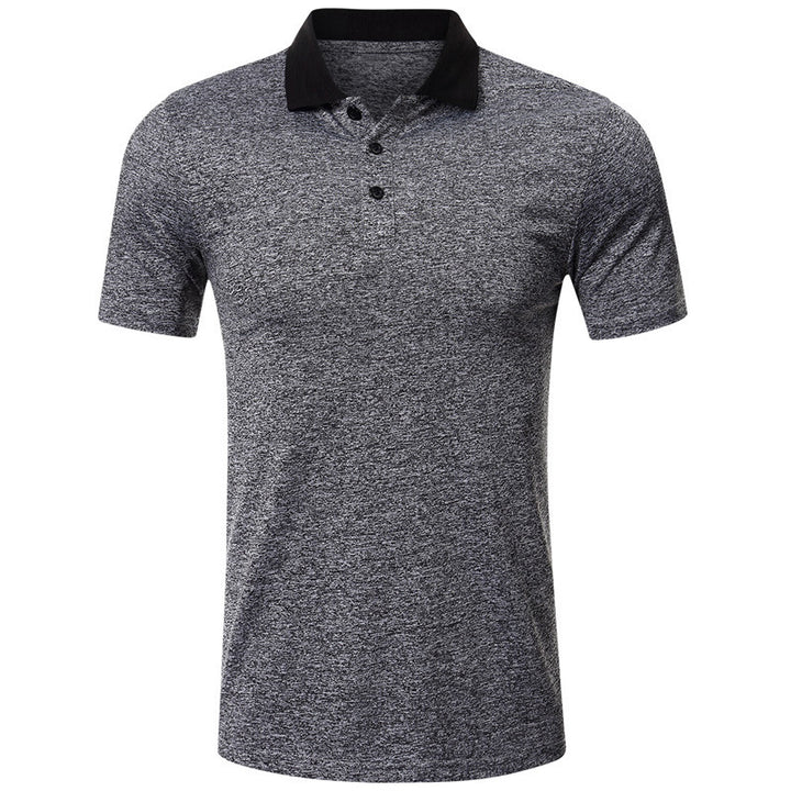 Herren kurzärmliges Poloshirt mit strukturiertem Gewebe und Kontrastkragen Echoarchiv
