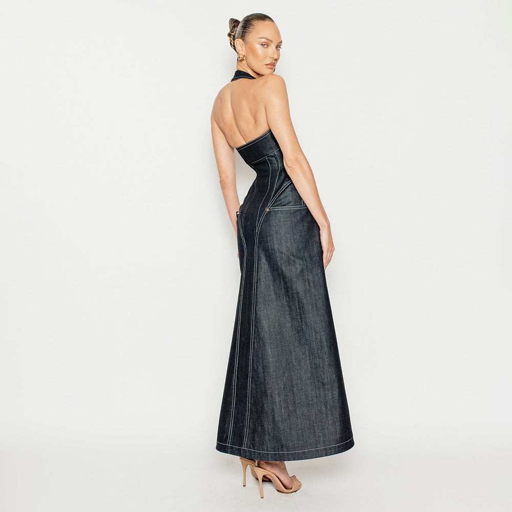 Damen Maxikleid mit Reißverschluss Echo Archiv